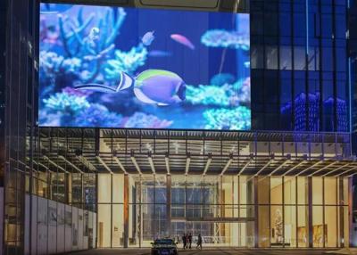 China Hoge helderheid Indoor Outdoor SMD P2.84 P20 Full Color Video Wall Glass LED Mesh Te koop