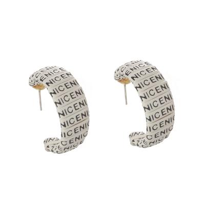 China Factory original cheap price durable personalized fashionable exaggerated big letter earrings for women for sale