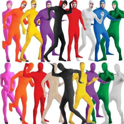 China Bar Unisex Adult Party Parade Carnival Stealth Cosplay Costume Hide Skin Halloween Costume Invisible Jumpsuit Customized Adult Costume for sale