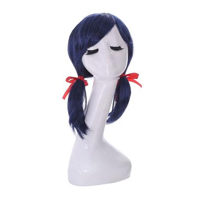 China Cat Black Rete Double Ponytail Anime Wig Cosplay Wig Ladybug Synthetic Hair Ladybug Hair Cheap Spot Magic Blue Fiber Straight Wig for sale