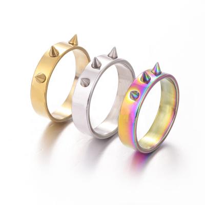 China Comfort Fit Customized Three Nail Anti-wolf Ring Part Self Defense Antibody Ring Headed Arrow Exaggerated Jewelry Customization for sale