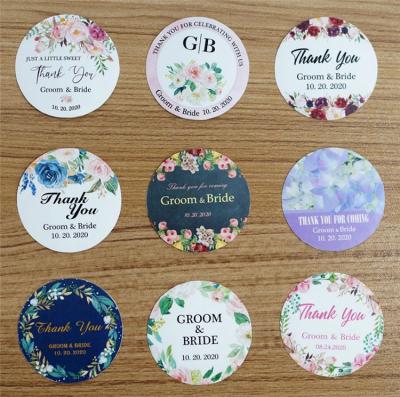 China Waterproof Sticker Personalized Circle Waterproof Stickers Roll Restaurant Labels for sale