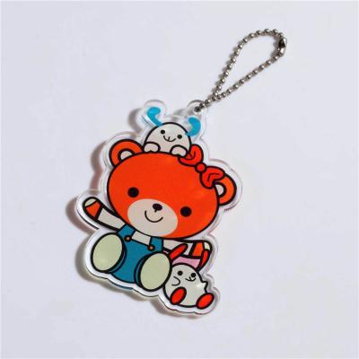 China 2021 Promotion Gift Colorful Keychain Custom Photo Printed Anime Clear Ring Plastic Acrylic Key Chain for sale