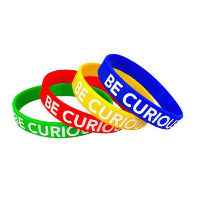 China Sport Manufacturer Wrist Band Custom Printing Design Activity Silicone Wristband for sale