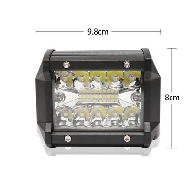 China High Lumen Accessories Curved Spot 60W Car Flood Die Cast Aluminum Housing Car Led Light Bar for sale