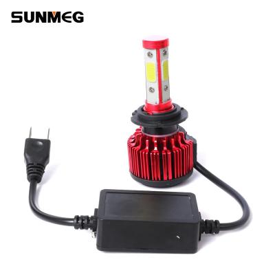 China Car Auto Parts With IP68 Kit High Lumen Aluminum COB Headlight x6 LED Headlight Bulb H7 for sale