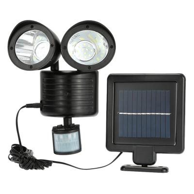 China Wholesale Garden Spot Light 22led Outdoor Wall Light High Dynamic Sensing Dual Head Solar Garden Light for sale