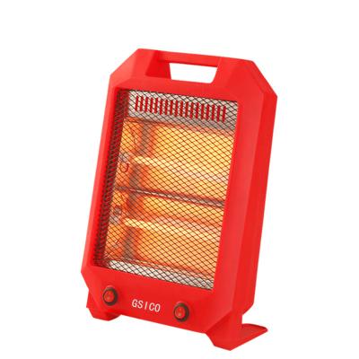 China New Quick Design 600W Portable Tip Over Protector Quartz Element Electric Heater With 2 Bulbs for sale