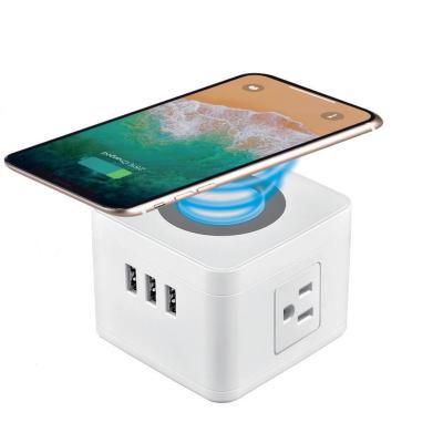 China Amazon Hot Selling Residential / Multipurpose Cubic Phone Charger 3USB Usa Wireless Power Extension for sale