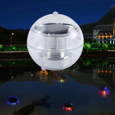 China Ningbo Manufacture Multicolor Plastic Waterproof Swimming Pool Ball Floating Solar Led Light for sale