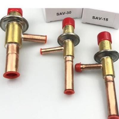 China Refrigeration Parts SAV-05 Model Brass Copper Welded Refrigeration Parts Compressor Bypass Valve for sale