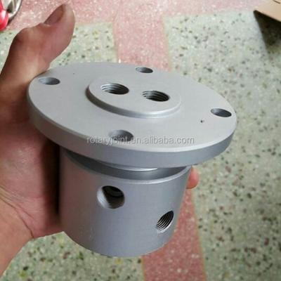 China ZINC Double Flow Passage Hydraulic Rotary Joint For Robot Arm , Hydraulic Machine for sale