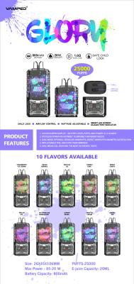 Cina Vamped GLORY 25000 Puffs Dispositivo per vaping usa e getta con 20 ml di liquido elettronico in vendita