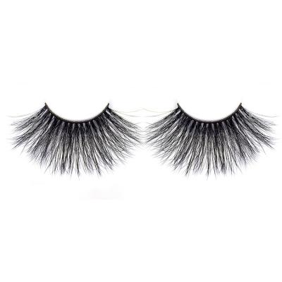 China Soft.natural Original Factory Wholesale 5D Natural Mink Eyelash Tapered Clear Band for sale