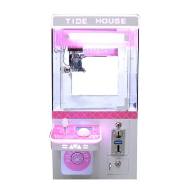 China New Style Metal Mini Plush Toy Gift Crane Claw With Bill Acceptor Coin Operated Game Machine for sale