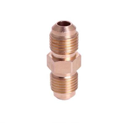 China Industrial ISO9001 Refrigeration Carrier Air Conditioner Parts With CNC Machining Brass Connector Nut Fitting for sale