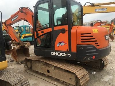 China Used DH80-7 Doosan Mini Excavator / Second Hand Doosan Wheeled Excavator for sale