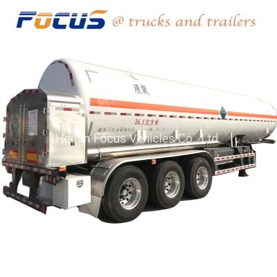 China Jost Langing Gear 12 Tire LNG Liquid Oxygen/Nitrogen/Argon/Carbon Dioxide Tanker Trailer for sale