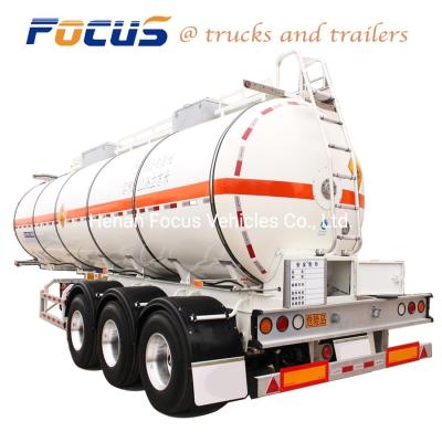 China 3 Axles 30 000 Liters Tanker Semi Trailer for Chemical Ammonium Nitrate Transportation for sale