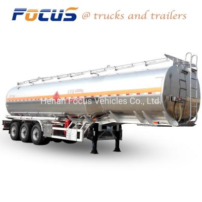 China 3/4/5 Axles Aluminum Tank Truck Semi Trailer with 4 Compartments 30 000 to 60 000 Liters for sale