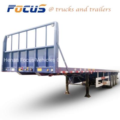 China 12 Tire Number Flat Bed Container Chassis Semi Trailer for Long Commercial Vehicles for sale