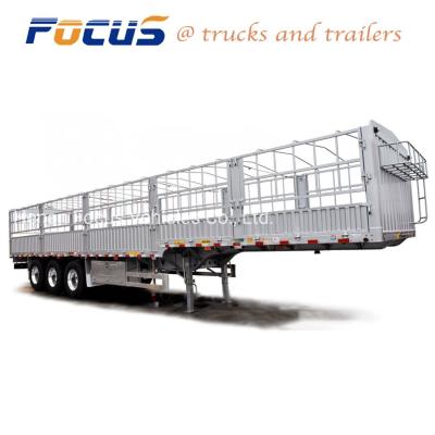 China Tri-Axle Livestock Farm Goods Transport Carrier with Stake Fence and Webco Valve for sale