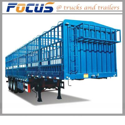 China 1500units Per Month 40t 60t Payload 3 Axles Stake Semi Trailer Jost 2