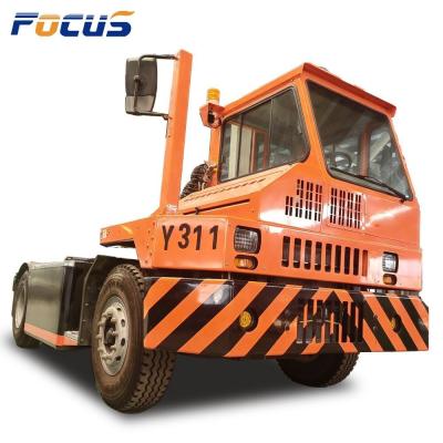 China Container Operation Terminal Tractor with 2910mm Wheelbase and Fixed/Liftable Fifth Wheel for sale