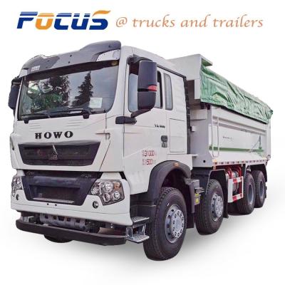 China Sino HOWO A7 Euro4 8X4 12 Wheelers Dump Truck Tipper Truck for Peru South America Market for sale