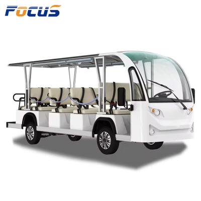 China 14 Passenger Battery Powered Sightseeing Car for Tourist Shuttle in Amusement Park for sale