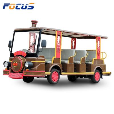 China New Design Full Electric Sightseeing Bus 14 Seats Electric Shuttle Bus for sale