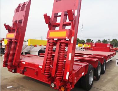 China Good Price 60t 80 Ton Heavy Loading Lowboy Lowbed Truck Trailer for Construction Use  for sale