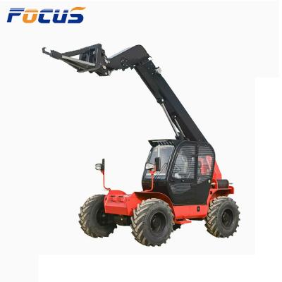 China 2024 4WD Telescopic Boom Diesel 3 Ton Telescopic Forklift Telehandler with 7m Lifting Hight with Hydraulic Fork/Breaker Hammer for sale