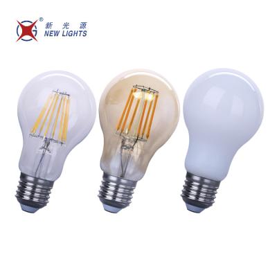 China Glass Cream Opal Milky White A60 Filament Led Bulb Light for sale