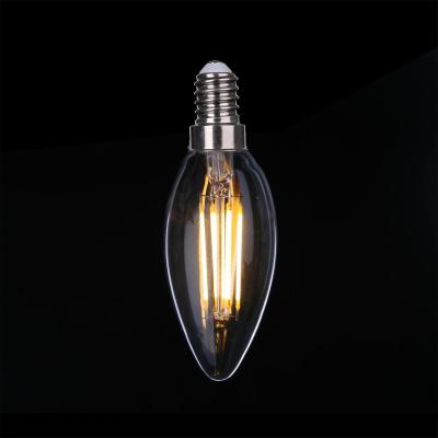 China Retro e12 e14 e26 e27 LED filament bulb lighting C35 2w 4w China candle light wholesale high quality indoor for sale