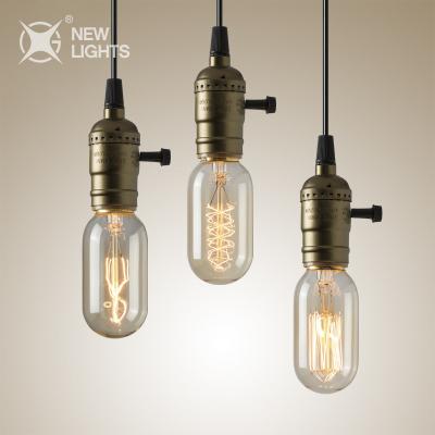 China Factory price vintage Edison Light bulb T45 40/60w brass decoration light e27 e26 b22 wide useful for sale