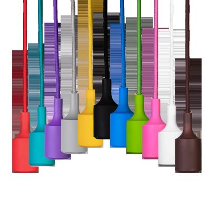 China NEW LIGHTS Screw Style Modern Colorful E26 E27 Silicone Holder Pendant Lights for sale