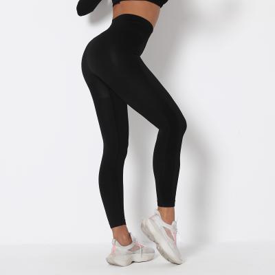 China Wholesale Custom Ladies Breathable Seamless Sweat-absorbent High-waist Hip-lifting Sports Fitness Yoga Tight-fitting Pants for sale