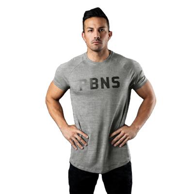 China Anti-Wrinkle Customized New Fitness Men's Workout Clothes Loose Stretch Cotton Casual Training Running T-Shirt for sale