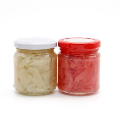 China Factory Price PRESERVED Chinese Glass Bottles White Pickled Slides Sushi Ginger for sale