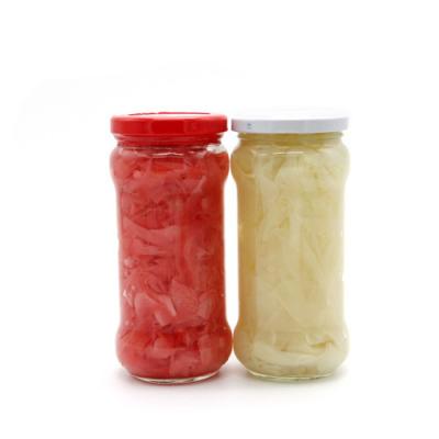 China Competitive Price PRESERVED Glass Bottles Sushi Packing White Pickled Ginger for sale