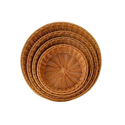 China Factory Wholesale Price Sustainable Hand - Woven Round Bread Storage Basket For Food for sale