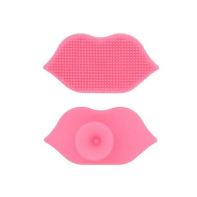 China 100% Eco-friendly Silicone Daily Lip Shape Scrub Cleansing Brush Makeup Remover Facial Pad for sale