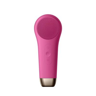 China Rechargeable Ultrasonic Electric Vibration Waterproof Sonic Silicone Facial Cleansing Brush Daily Private Label New for sale