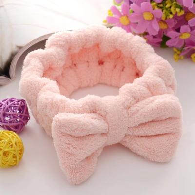 China Fashion Adjustable Microfiber Butterfly Headband Makeup Hair Band Makeup Spa Yoga Exercise Shower Face Hair Band Wholesale for sale