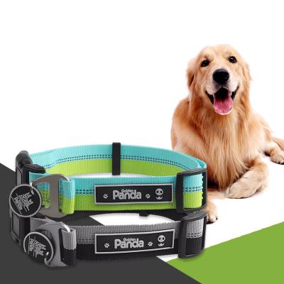 China Padded Thoughtful Dog Collar , Soft Neoprene Padded Breathable Nylon Pet Collar Adjustable Labrador Husky Shepherds for sale