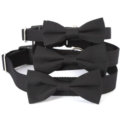 China Custom Western Style Pet Collar Wholesale Black Pet Collar Bow Tie Bow Tie Pet Supplies In Stock for sale