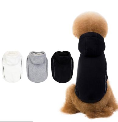 China 2020 Viable Hooded Dog Sweater Pet Clothes Autumn And Winter Simple Warm Pet Sweater for sale