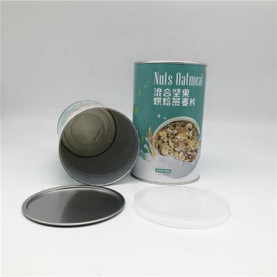 China Eco Friendly Biodegradable Cylinder Packaging Paper Box For Cereal Or Potato Chips for sale