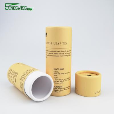 China Recyclable Paper Tube Packaging Christmas Tea Gift Package Matte Black Tea Canister Bulk Tea Canisters for sale